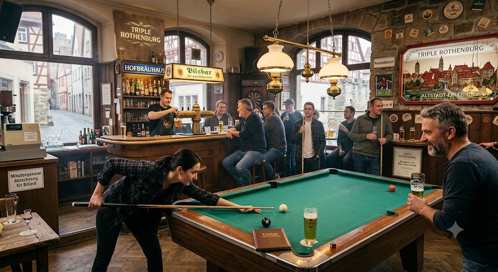 Billardtisch in der Triple Sportsbar