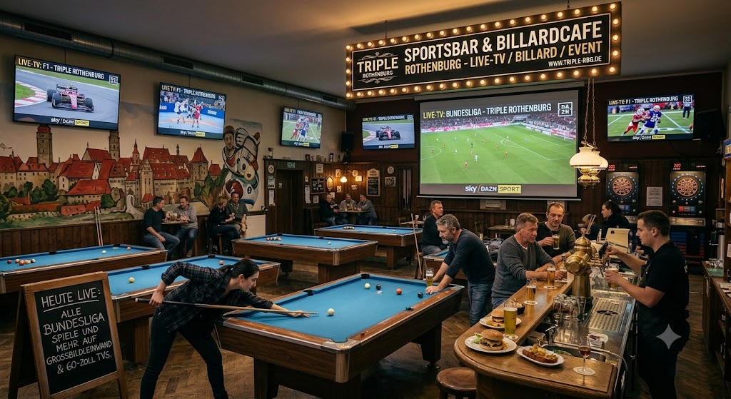Live-TV Übertragung in der Triple Sportsbar